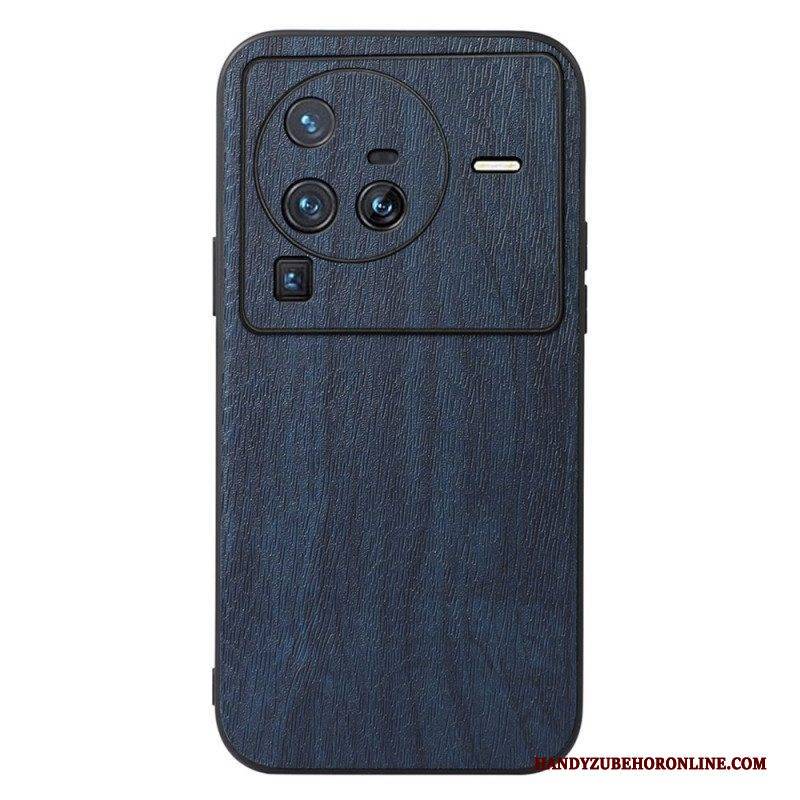 Hülle Für Vivo X80 Pro Kunstleder In Holzoptik