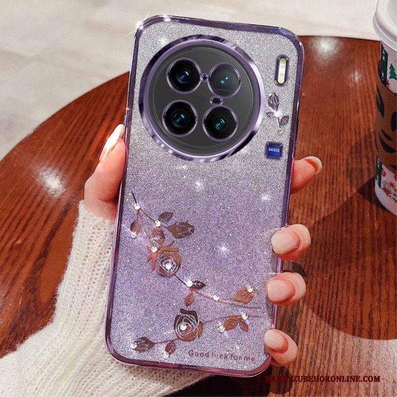 Hülle Für Vivo X90 Pro Rosa Pailletten