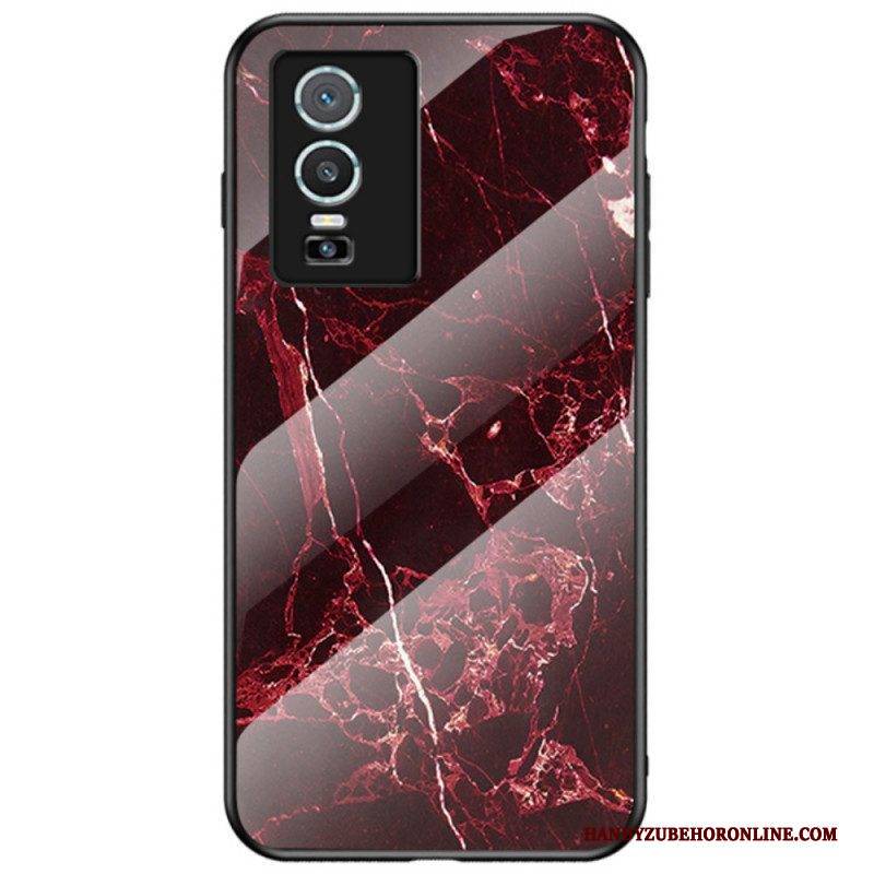 Hülle Für Vivo Y76 5G Marmorfarben Gehärtetes Glas