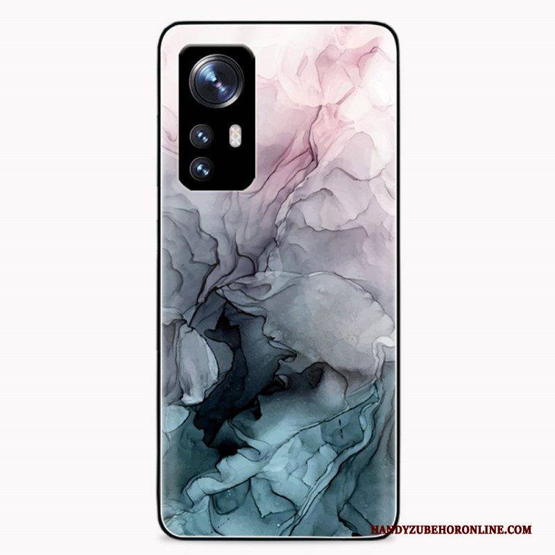 Hülle Für Xiaomi 12 / 12X Aquarell-marmor-hartglas