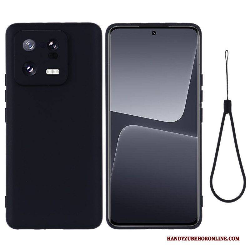 Hülle Für Xiaomi 13 Pro Flüssigsilikon Mit Lanyard