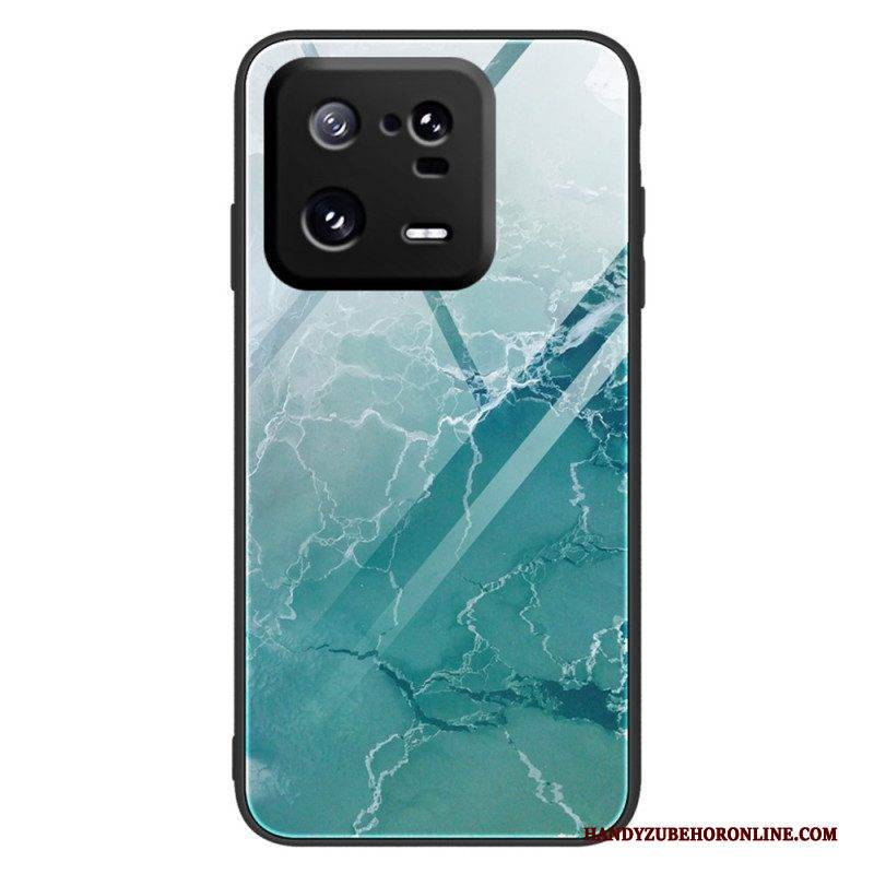 Hülle Für Xiaomi 13 Pro Marmorfarben Gehärtetes Glas