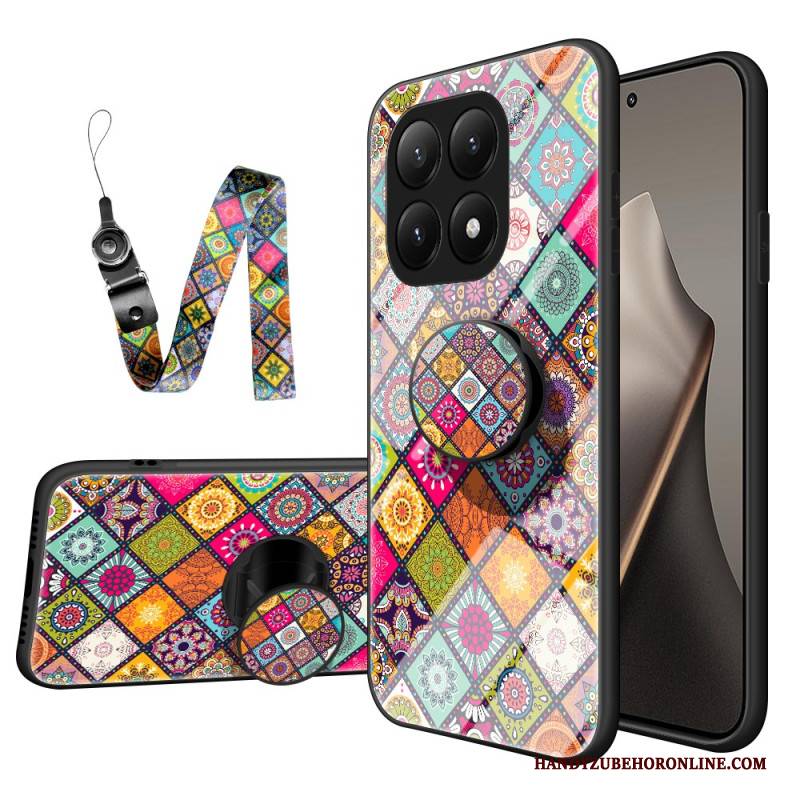 Hülle Für Xiaomi 15t Halter Und Riemen Im Patchwork-design