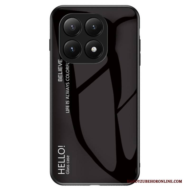 Hülle Für Xiaomi 15t Pro Gehärtetes Glas Mit Hello-muster