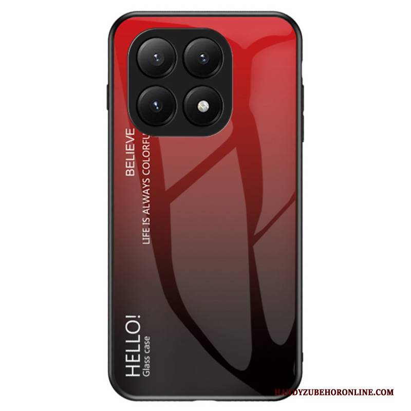 Hülle Für Xiaomi 15t Pro Gehärtetes Glas Mit Hello-muster