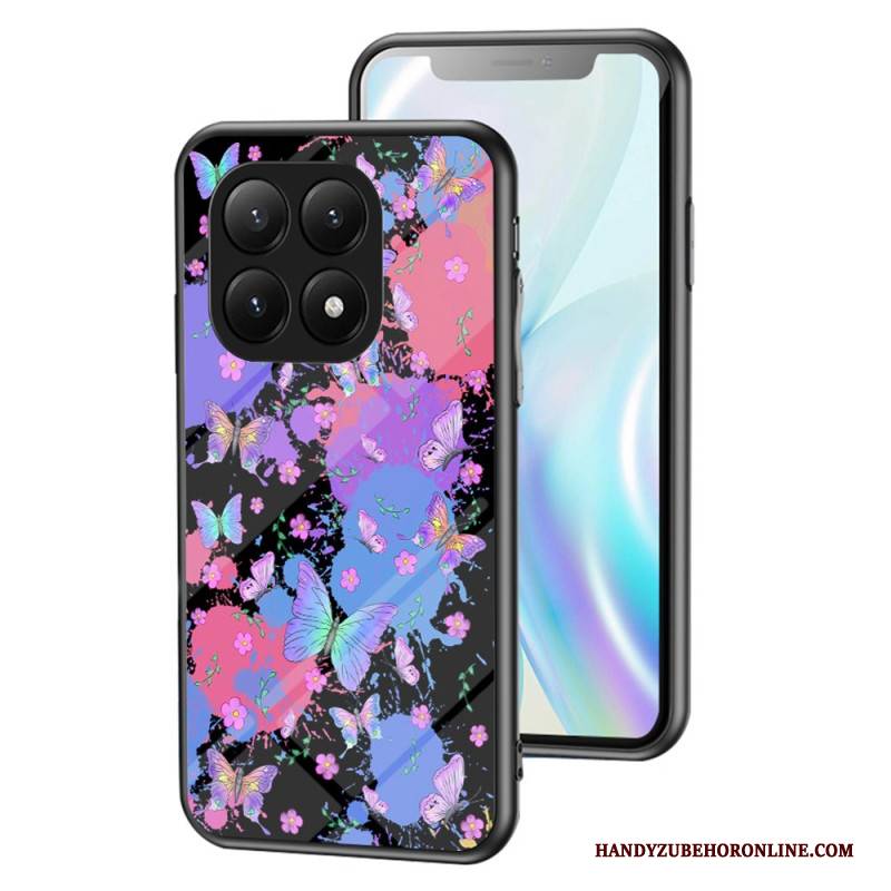 Hülle Für Xiaomi 15t Pro Schmetterlinge Aus Gehärtetem Glas