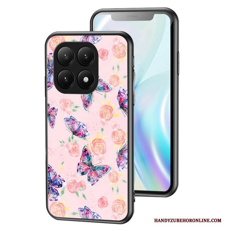 Hülle Für Xiaomi 15t Pro Schmetterlinge Aus Gehärtetem Glas
