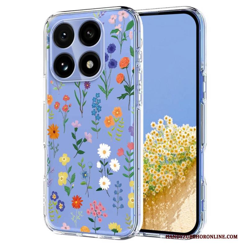 Hülle Für Xiaomi 15t Transparentes Blumenmuster