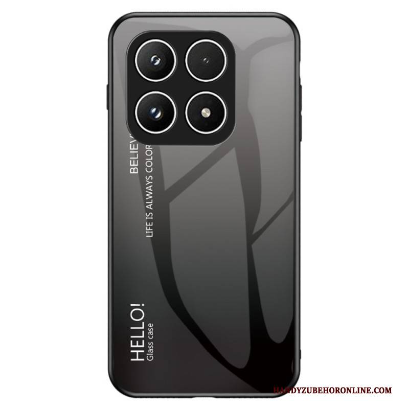 Hülle Für Xiaomi 17 Gehärtetes Glas Hello