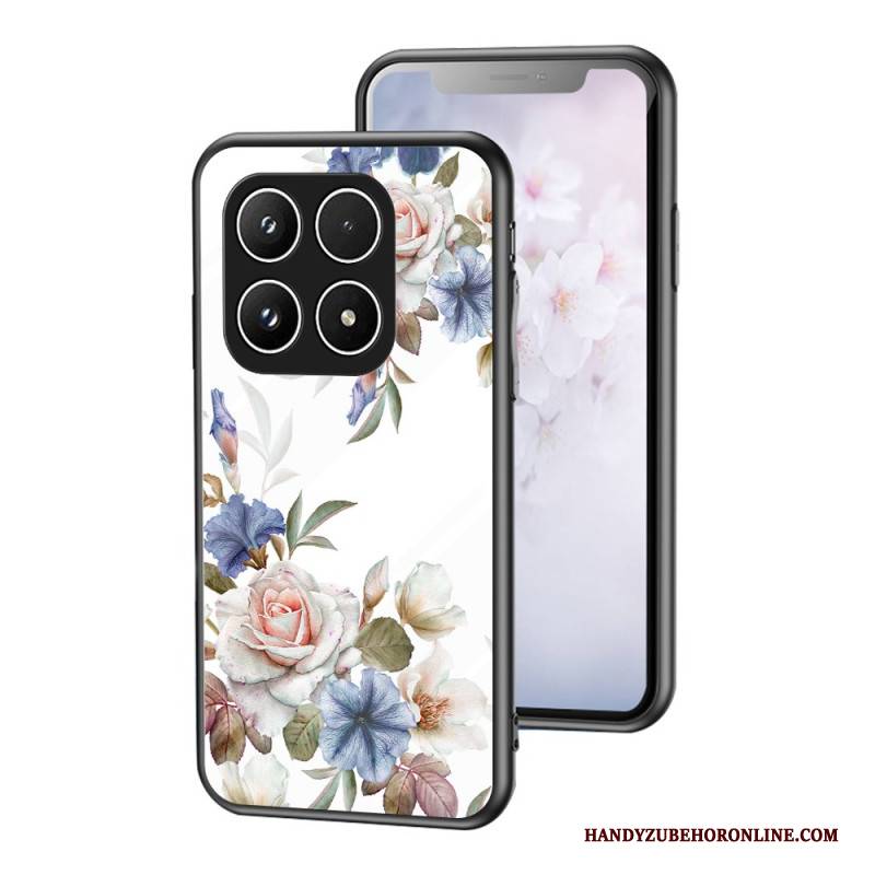 Hülle Für Xiaomi 17 Gehärtetes Glas Mit Blumenmuster