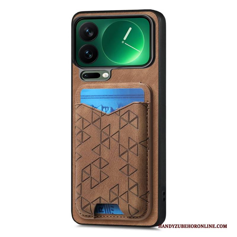 Hülle Für Xiaomi 17 Pro Kartenhalter Und Gravierter Designständer