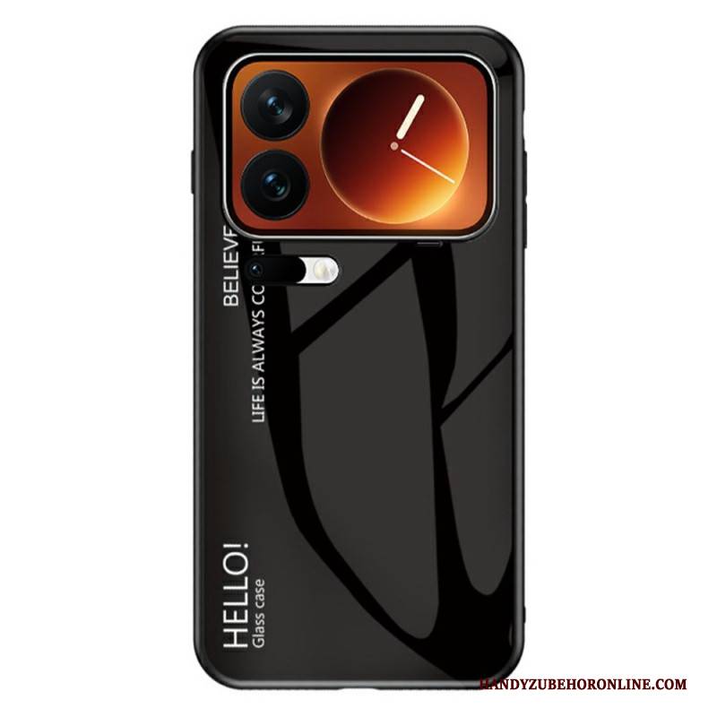 Hülle Für Xiaomi 17 Pro Max Gehärtetes Glas Mit „hello“