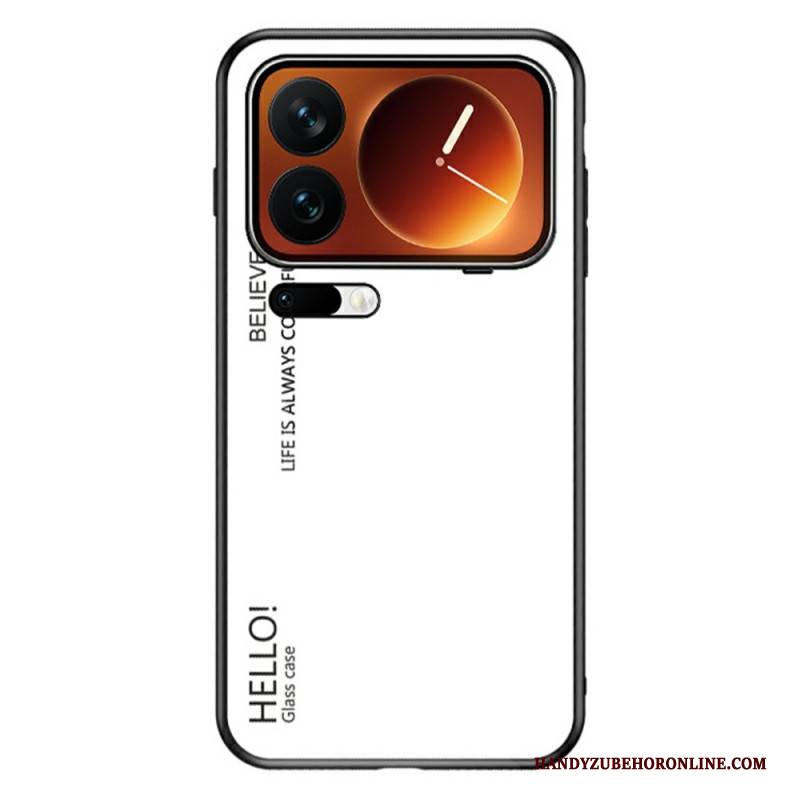 Hülle Für Xiaomi 17 Pro Max Gehärtetes Glas Mit „hello“