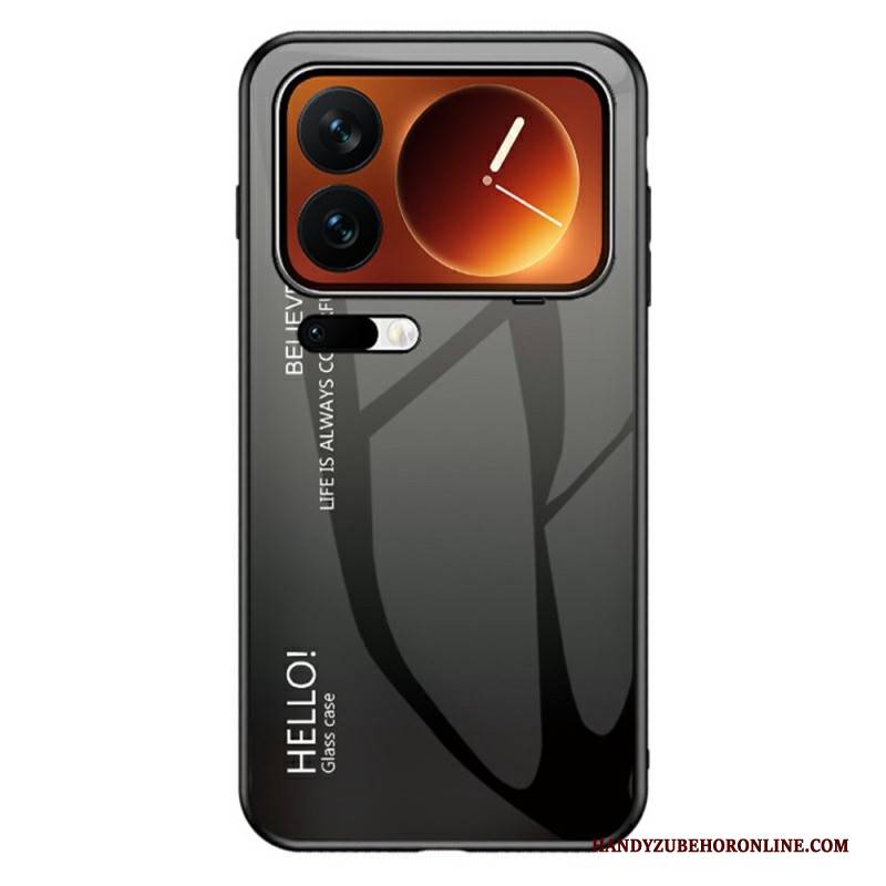 Hülle Für Xiaomi 17 Pro Max Gehärtetes Glas Mit „hello“