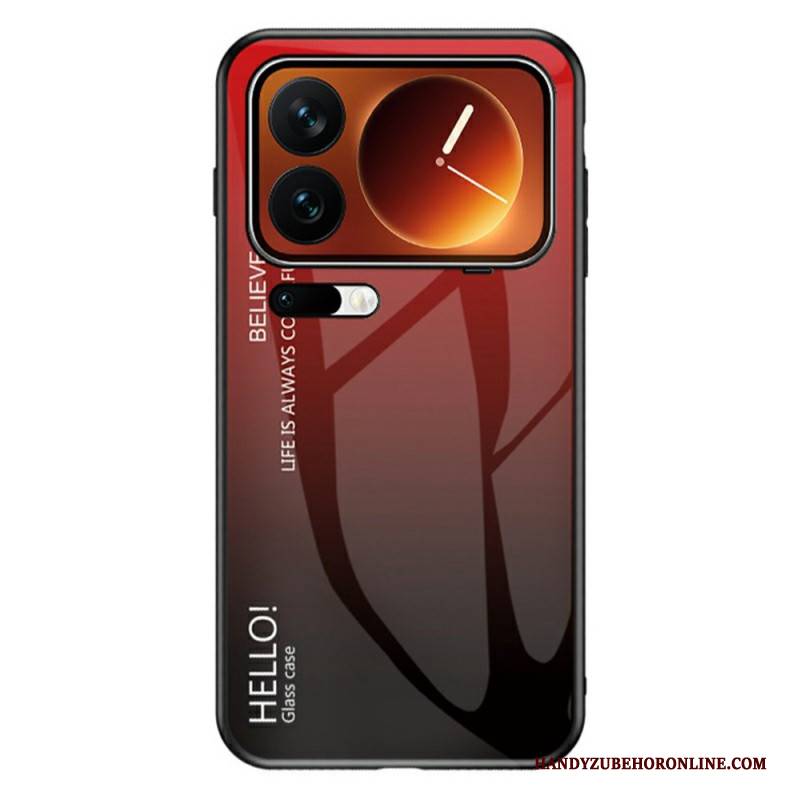 Hülle Für Xiaomi 17 Pro Max Gehärtetes Glas Mit „hello“