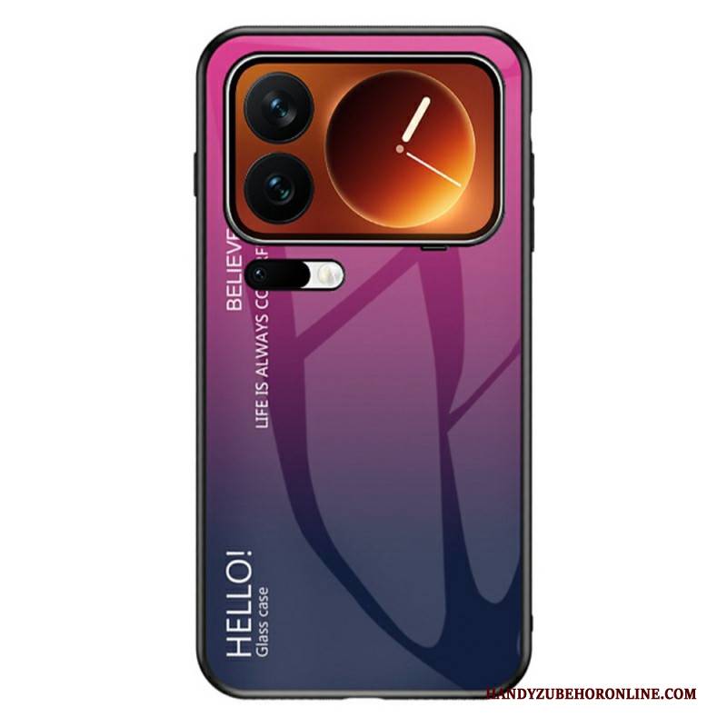 Hülle Für Xiaomi 17 Pro Max Gehärtetes Glas Mit „hello“