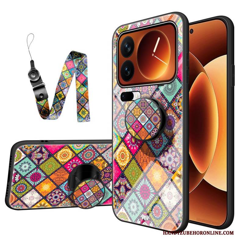 Hülle Für Xiaomi 17 Pro Ständer Und Trageband Aus Gehärtetem Glas