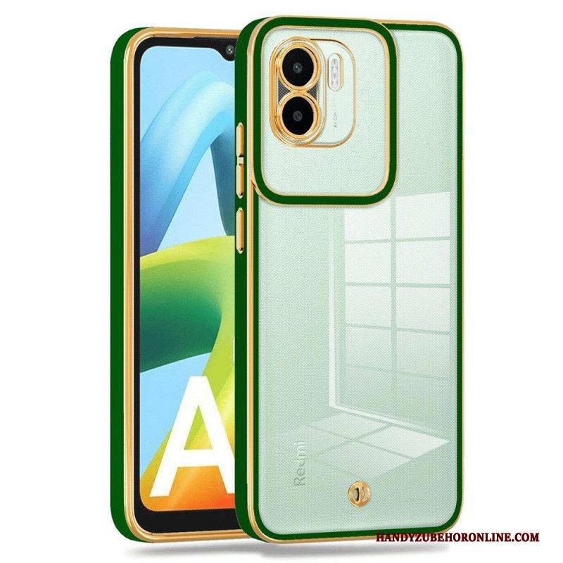 Hülle Für Xiaomi Redmi A1 Transparente Kanten Im Metallstil