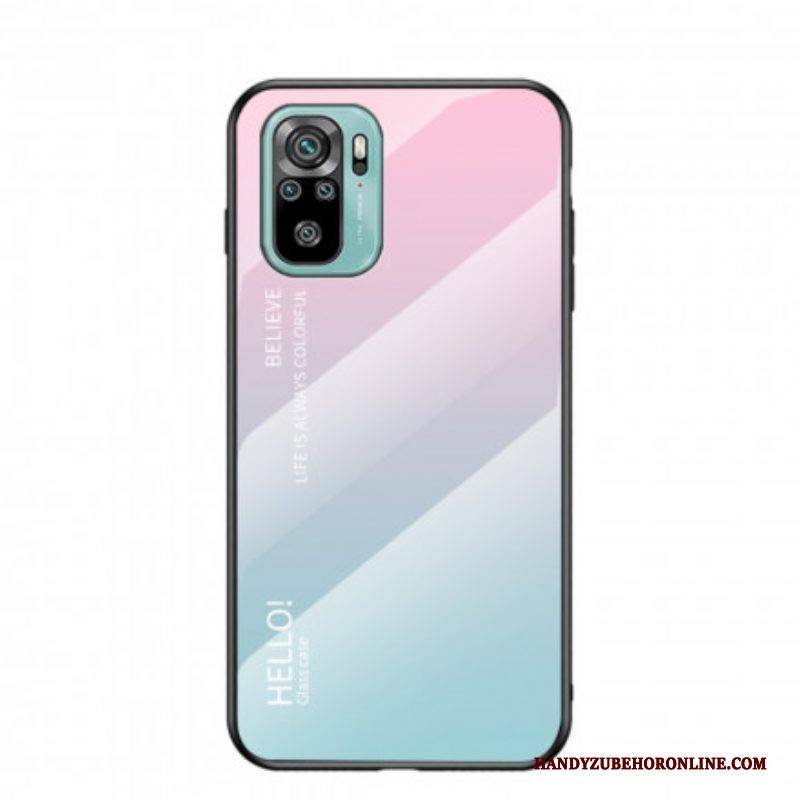 Hülle Für Xiaomi Redmi Note 10 / 10S Gehärtetes Glas Hallo