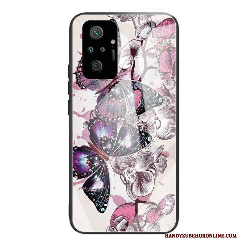 Hülle Für Xiaomi Redmi Note 10 Pro Schmetterlingsvariation Aus Gehärtetem Glas