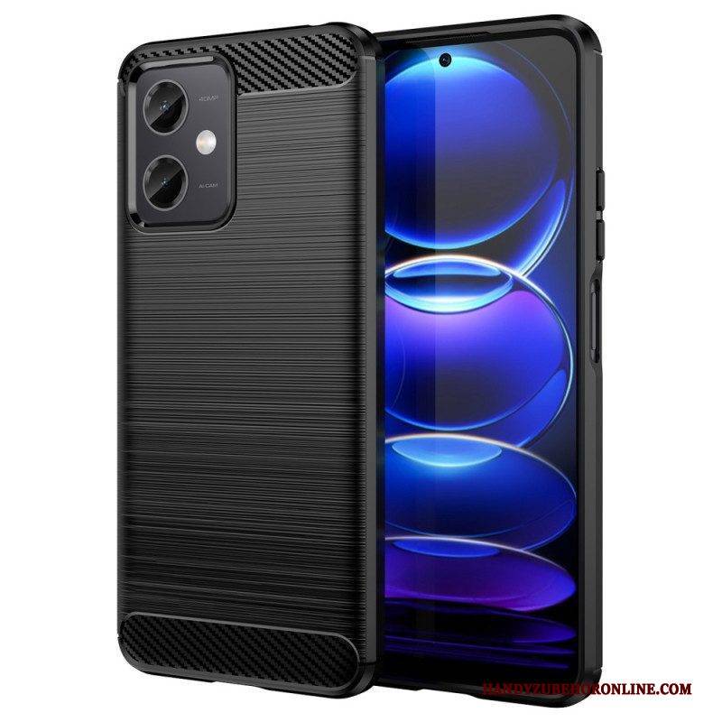 Hülle Für Xiaomi Redmi Note 12 5G Gebürstete Kohlefaser