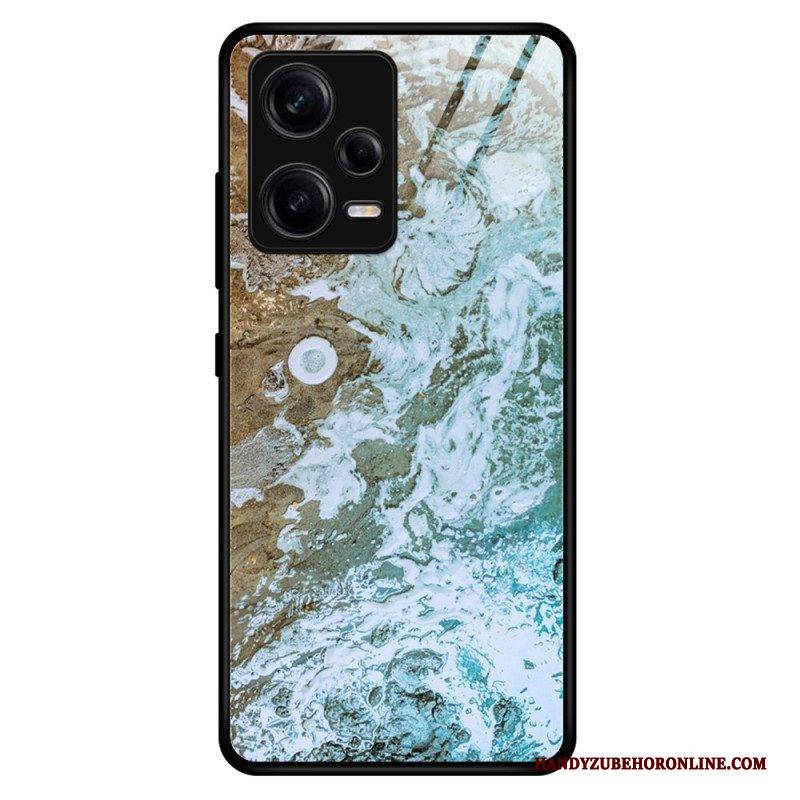 Hülle Für Xiaomi Redmi Note 12 Pro Marmorfarben Gehärtetes Glas