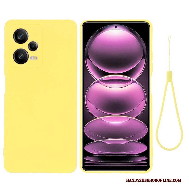 Hülle Für Xiaomi Redmi Note 12 Pro Plus Flüssigsilikon Mit Lanyard