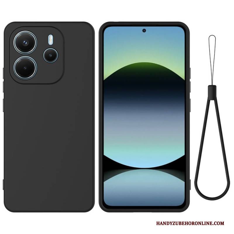 Hülle Für Xiaomi Redmi Note 14 4g Flüssigsilikon Mit Tragegurt