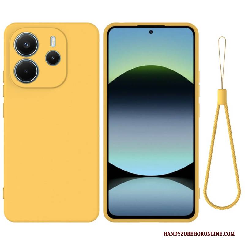 Hülle Für Xiaomi Redmi Note 14 4g Flüssigsilikon Mit Tragegurt