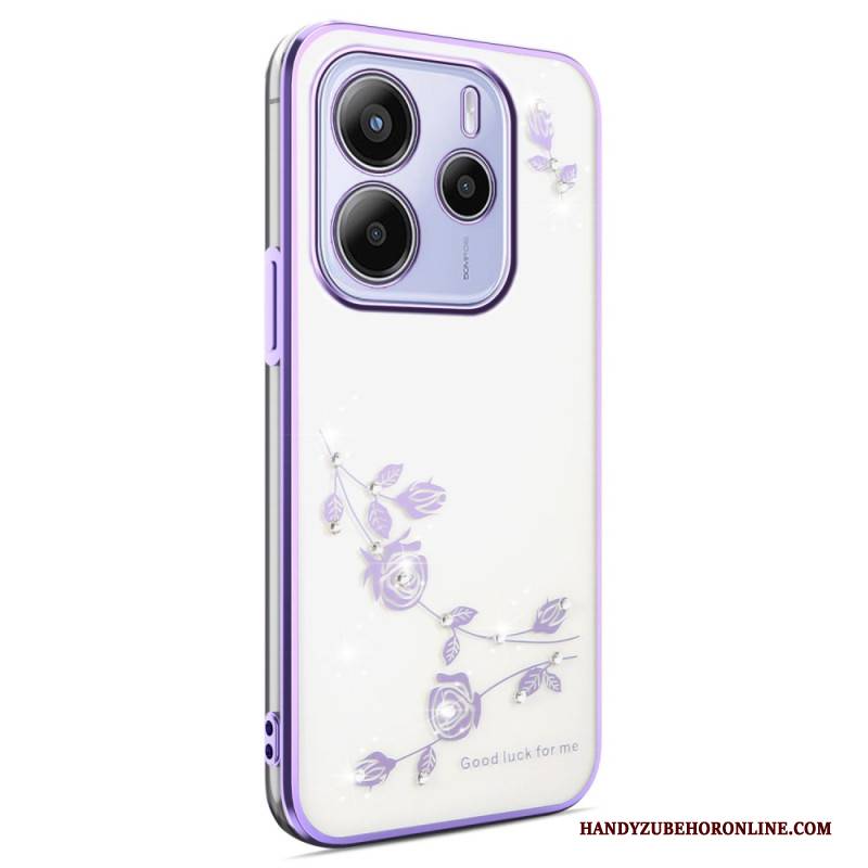 Hülle Für Xiaomi Redmi Note 14 4g Strasssteine Und Blumen