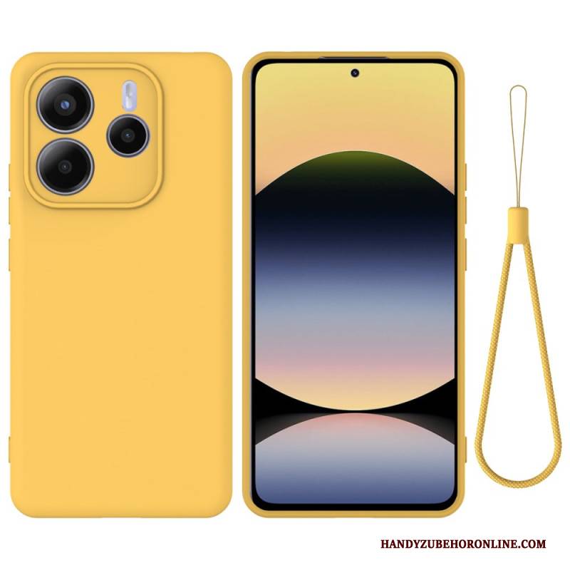 Hülle Für Xiaomi Redmi Note 14 5g Flüssigsilikon Mit Trageband