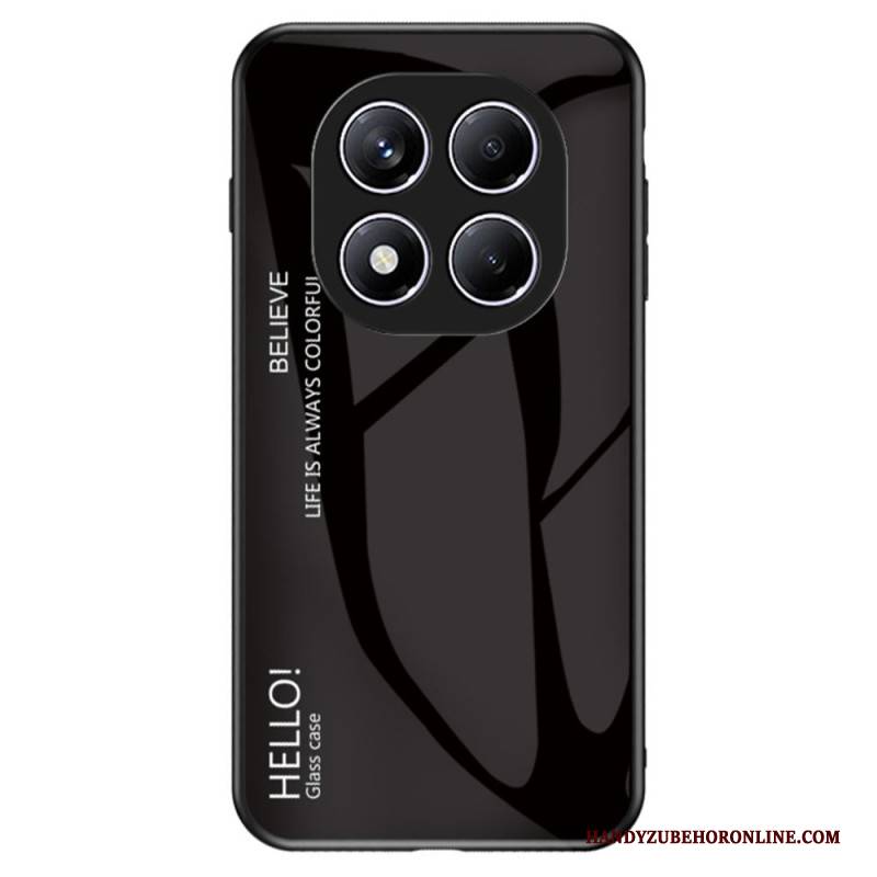 Hülle Für Xiaomi Redmi Note 14 Pro 4g Gehärtetes Glas Mit Hello-motiv