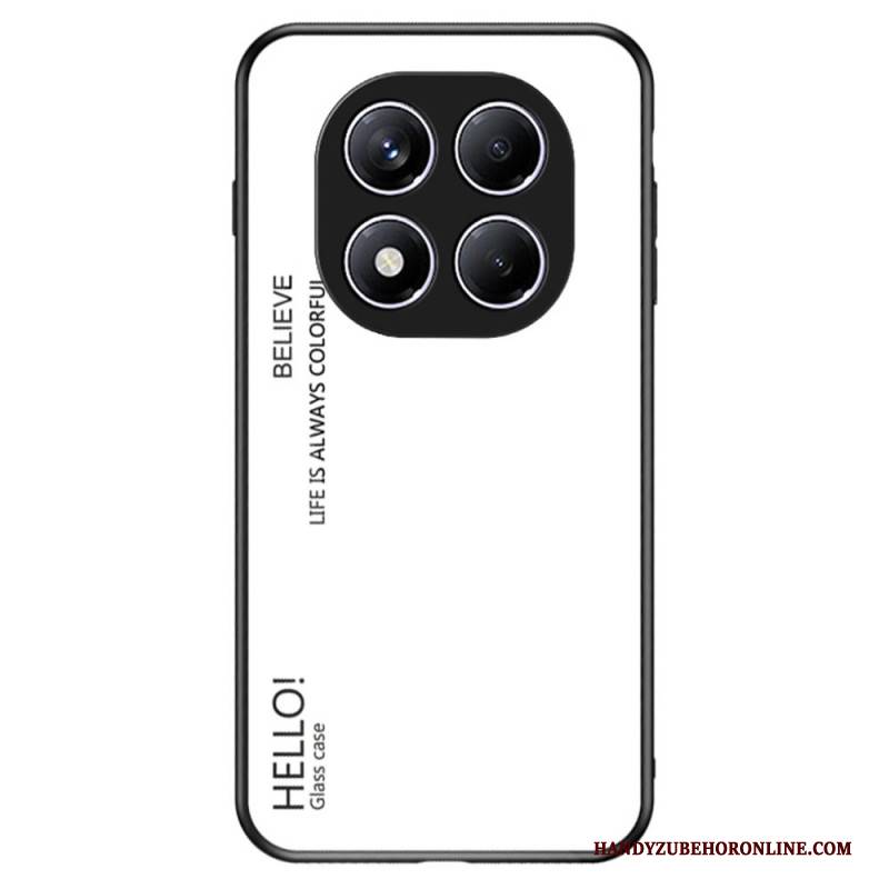 Hülle Für Xiaomi Redmi Note 14 Pro 4g Gehärtetes Glas Mit Hello-motiv