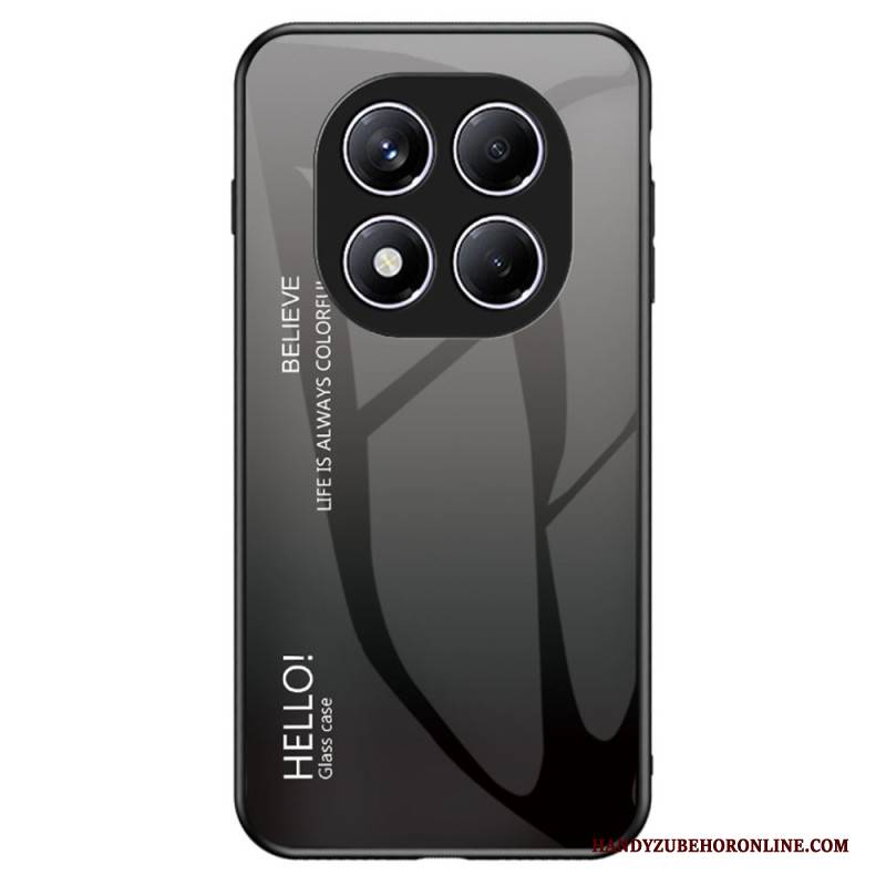 Hülle Für Xiaomi Redmi Note 14 Pro 4g Gehärtetes Glas Mit Hello-motiv