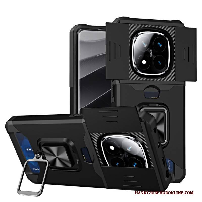 Hülle Für Xiaomi Redmi Note 14 Pro 4g Linsenschutz Und Kartenhalter