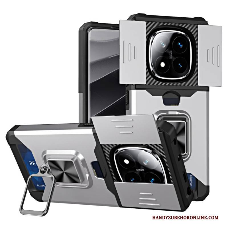 Hülle Für Xiaomi Redmi Note 14 Pro 4g Linsenschutz Und Kartenhalter
