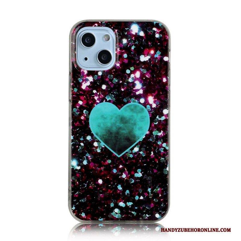 Hülle Für iPhone 13 Mini Glitzermarmor