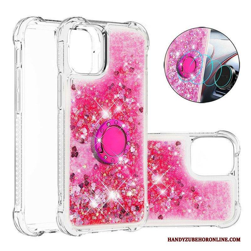 Hülle Für iPhone 13 Mini Pailletten Mit Ringunterstützung