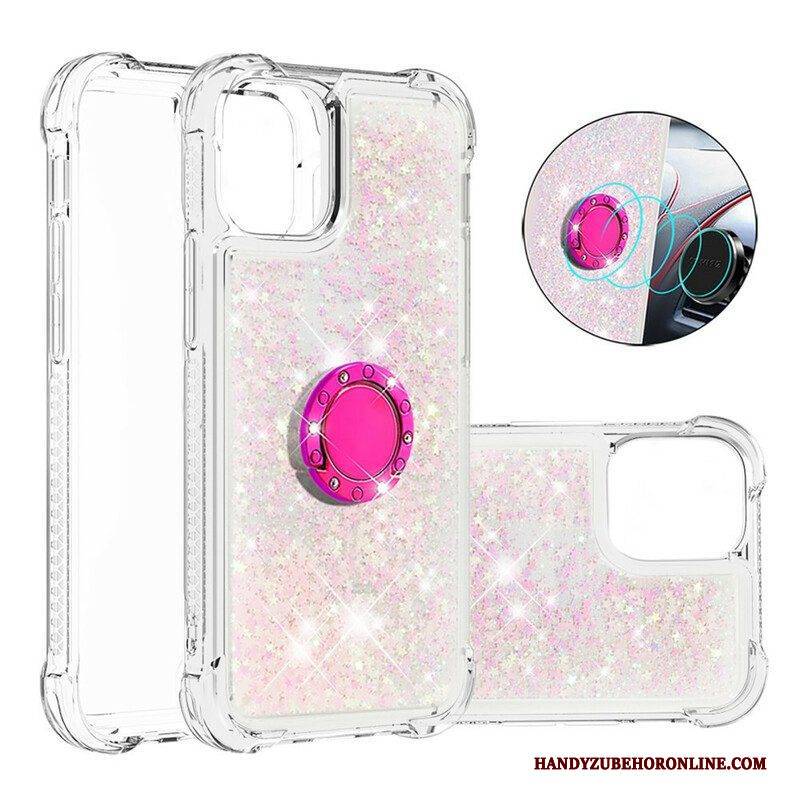 Hülle Für iPhone 13 Mini Pailletten Mit Ringunterstützung