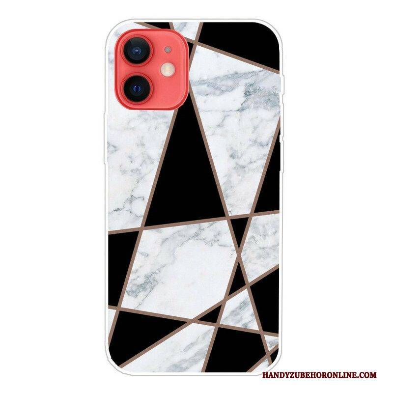 Hülle Für iPhone 13 Mini Variabler Geometrischer Marmor