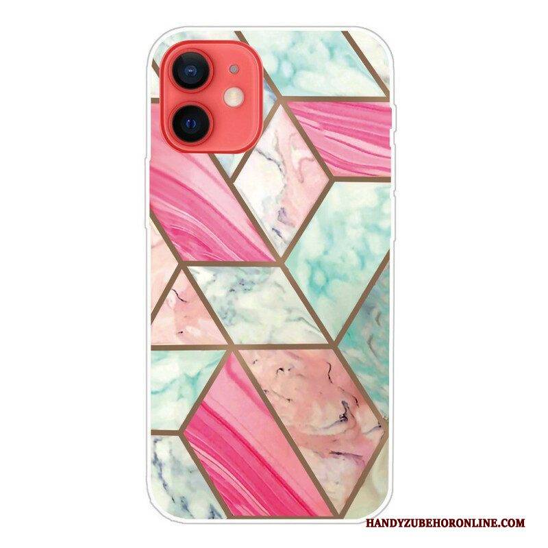 Hülle Für iPhone 13 Mini Variabler Geometrischer Marmor