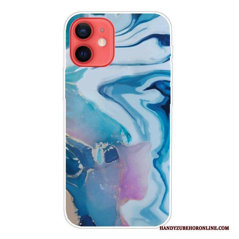 Hülle Für iPhone 13 Mini Variabler Geometrischer Marmor