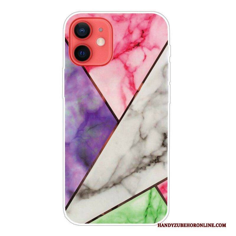Hülle Für iPhone 13 Mini Variabler Geometrischer Marmor