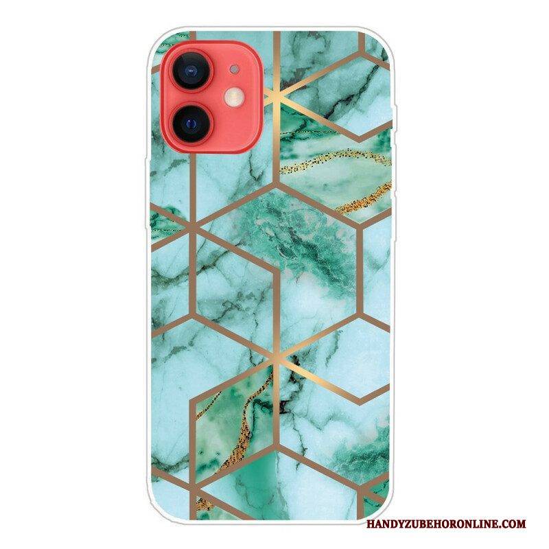Hülle Für iPhone 13 Mini Variabler Geometrischer Marmor