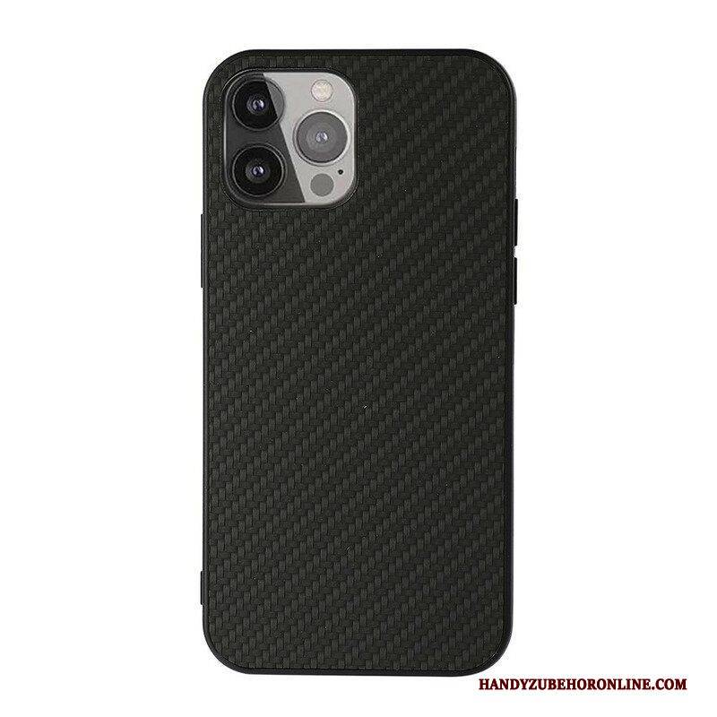 Hülle Für iPhone 13 Pro Max Kohlefaser-textur In Lederoptik