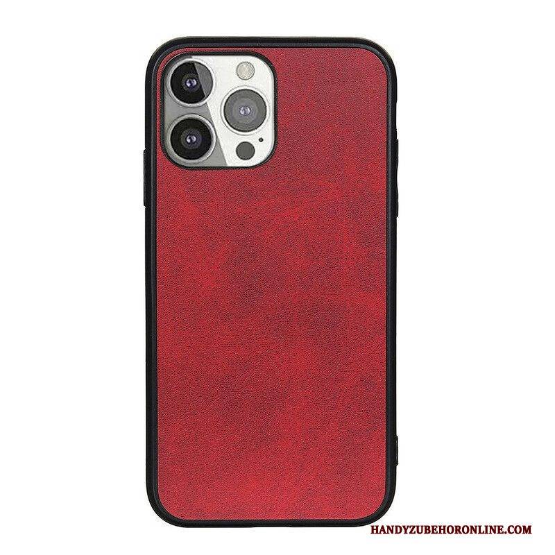 Hülle Für iPhone 13 Pro Raffinierter Ledereffekt