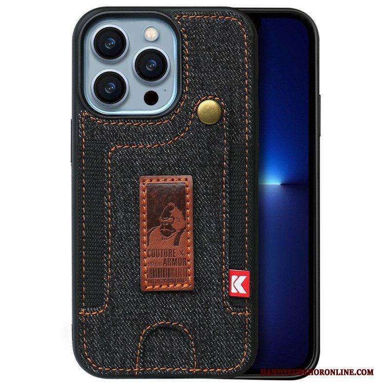 Hülle Für iPhone 14 Kartenhalter Und Jeansriemen