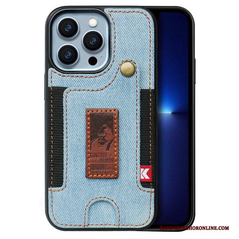 Hülle Für iPhone 14 Kartenhalter Und Jeansriemen