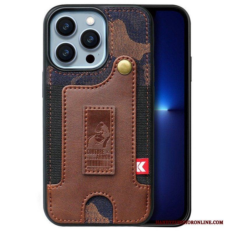 Hülle Für iPhone 14 Kartenhalter Und Jeansriemen