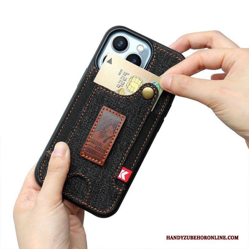 Hülle Für iPhone 14 Kartenhalter Und Jeansriemen